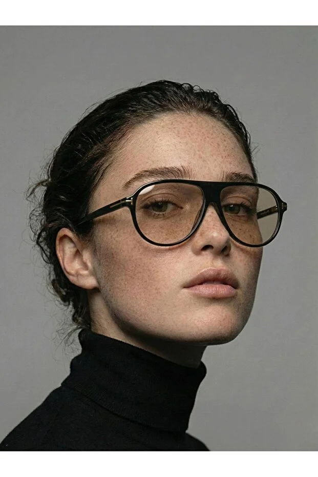 Siyah Nude Pilot Mavi Işık Korumalı Gözlük